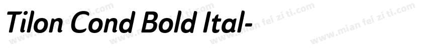 Tilon Cond Bold Ital字体转换